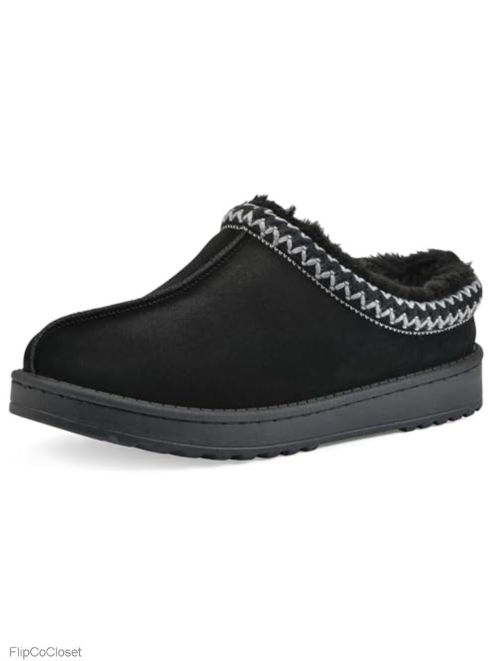 Faux Fur Lined Clog Slipper with 3M Scotchgard Cushioned Insole